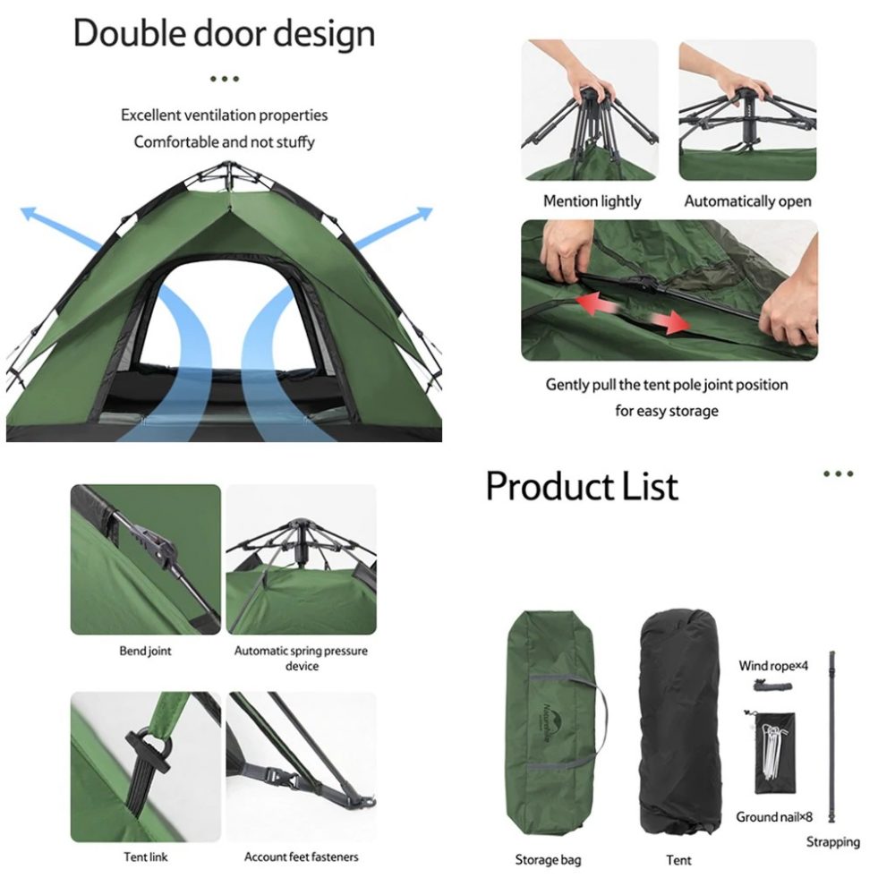 Naturehike Pop-up camping tent (4)