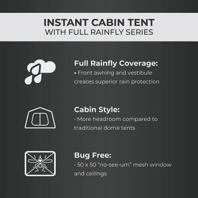 Core Instant Cabin Tent with Full Rainfly (3)