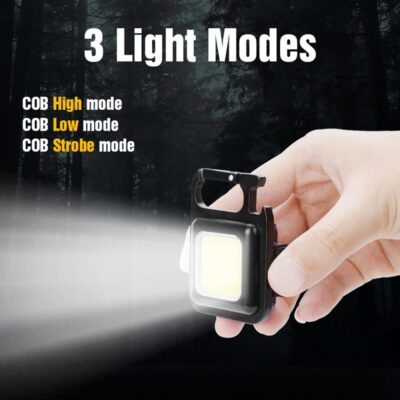 COB RECHARGEABLE KEYCHAIN LIGHT 800LUMENS (10)