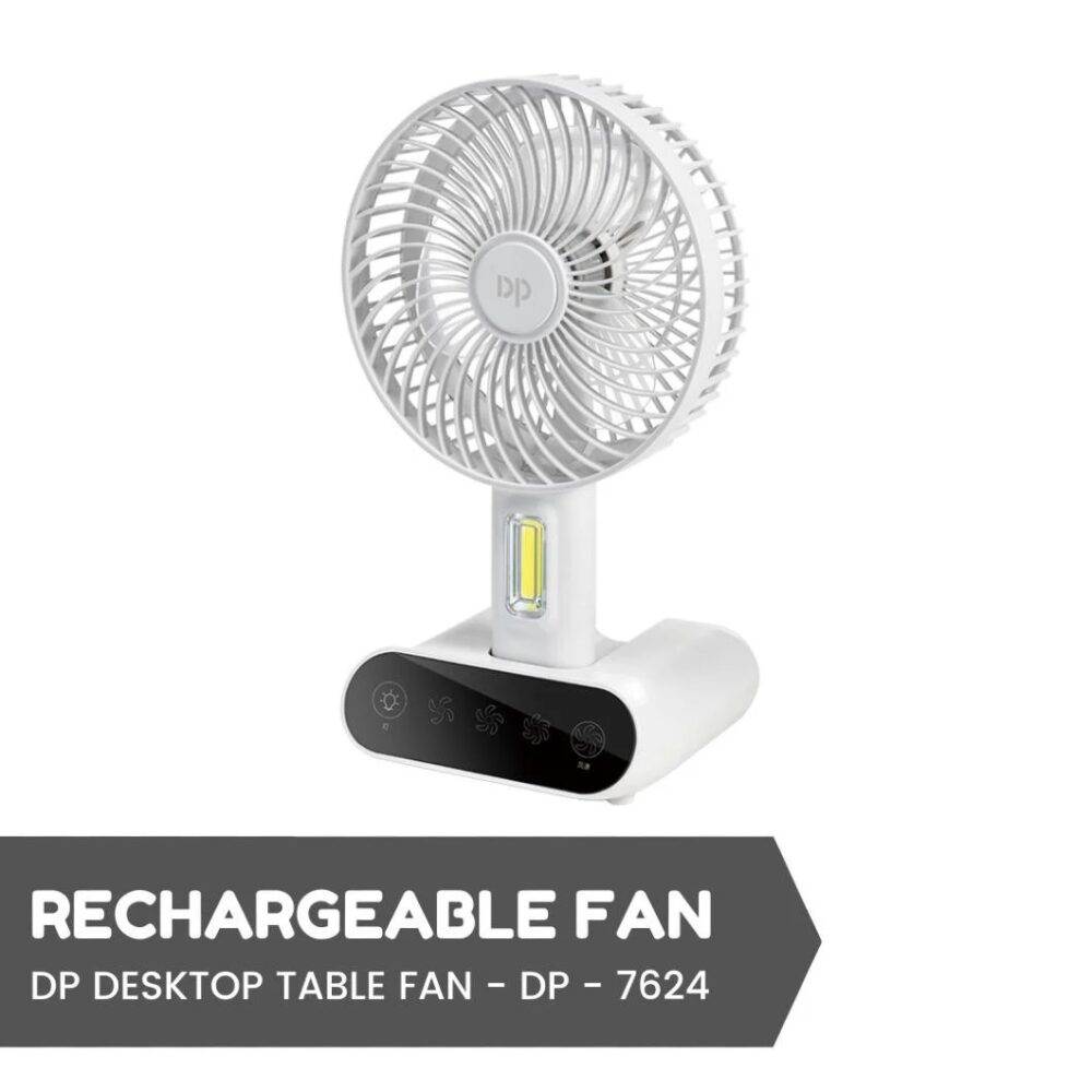 DP-7624 LED LIGHT Rechargeable Table Fan (4)