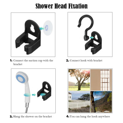 KE-801 Handheld Portable Camping Shower Kit USB Rechargeable with Hose (6)