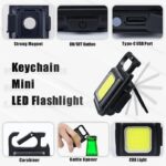 چراغ تاکتیکال کمپینگ مدل COB Rechargeable Keychain Light (10)