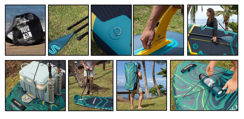 SKATINGER MAGMA SUPER WIDE INFLATABLE STAND UP PADDLE BOARD