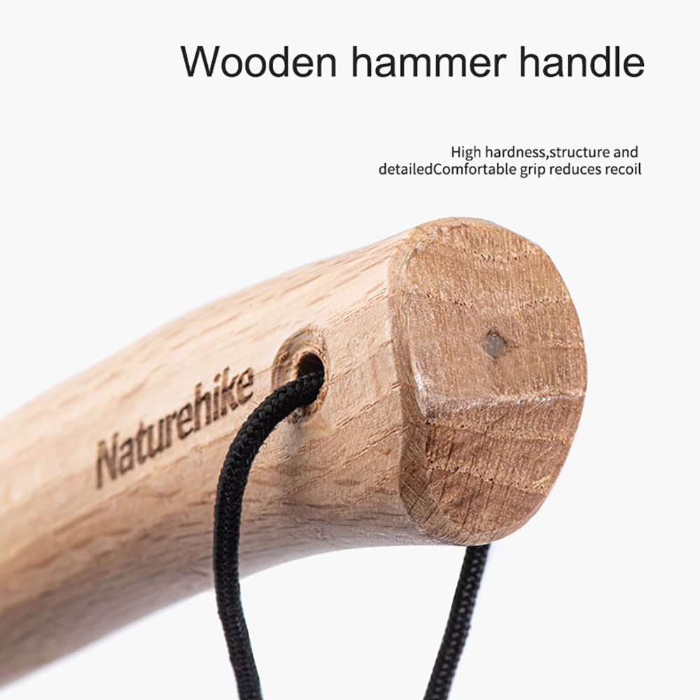 چکش کمپینگ چندکاره نیچرهایک مدل Solid Wooden Handle (7)
