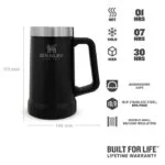 لیوان سفری دسته دار استنلی مدل Adventure Big Grip Beer Stein 700mL - Image 7