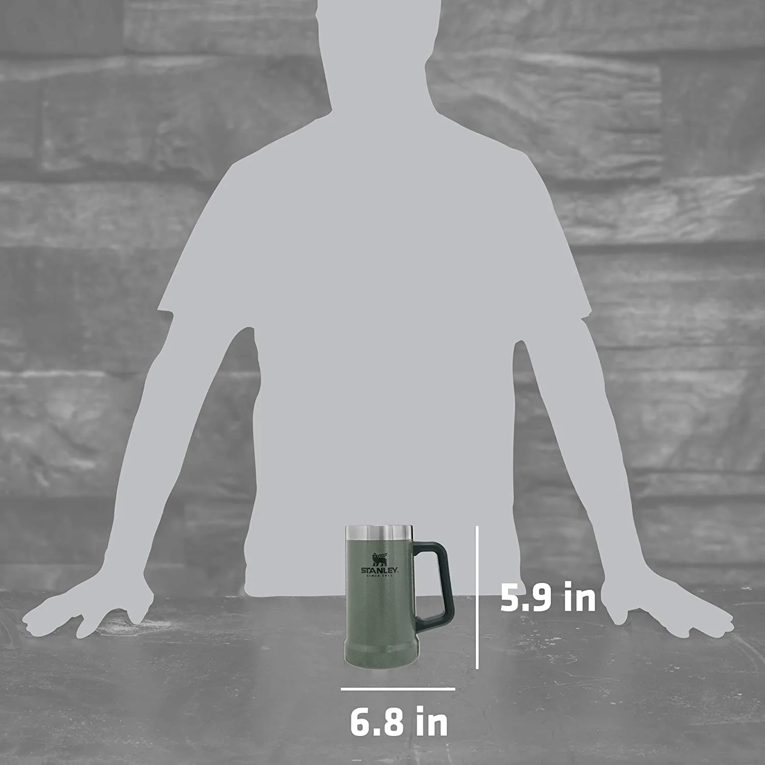 لیوان سفری دسته دار استنلی مدل Adventure Big Grip Beer Stein 700mL - Image 14