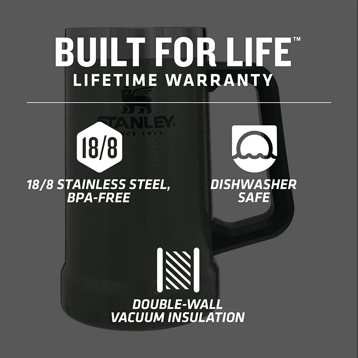 لیوان سفری دسته دار استنلی مدل Adventure Big Grip Beer Stein 700mL - Image 15