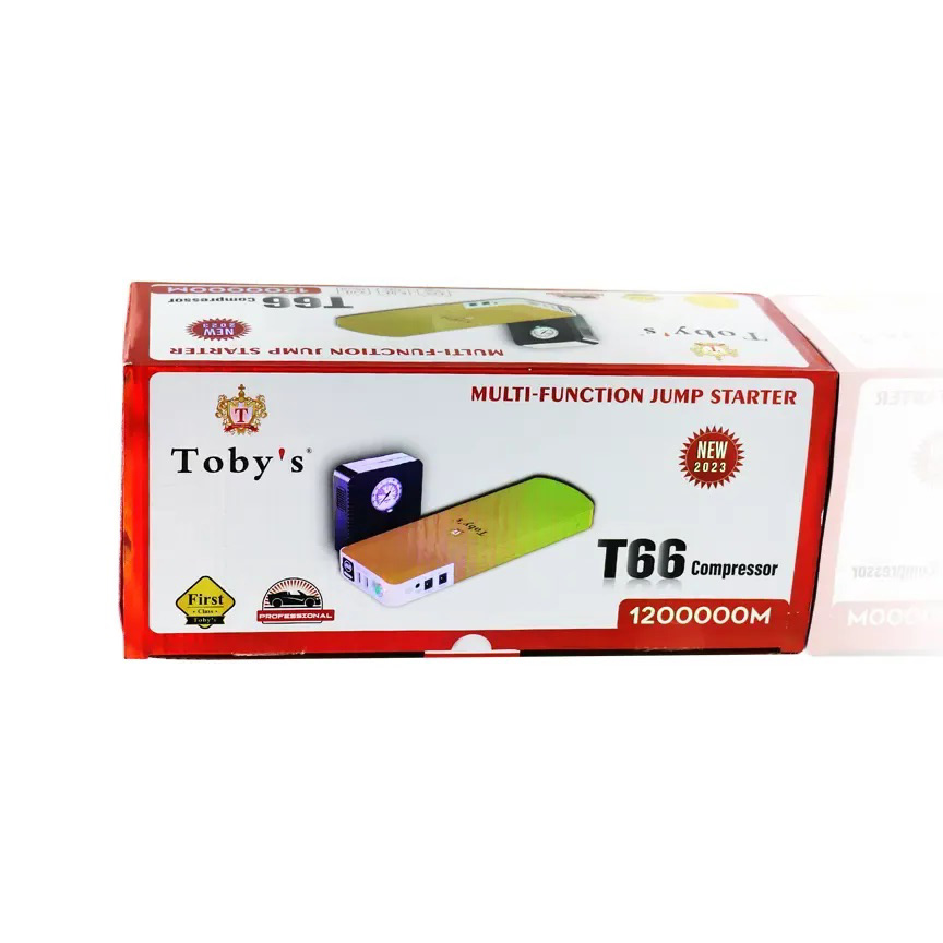 TOBY'S T66 MULTI-FUNCTION JUMP STARTER with AIR COMPRESSOR (1)