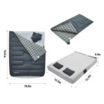 کیسه خواب دو نفره کمپینگ کینگ کمپ مدل AIRBED 250D KS3139