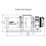 تلسکوپ شکستی 65 میلی‌متری ZWO مدل FF65 Apo