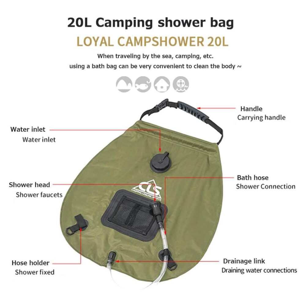 دوش کمپینگ 20 لیتری CLS مدل Companion Shower Bag (2)