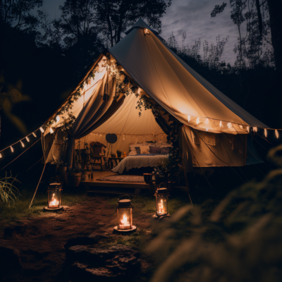 romantic camping