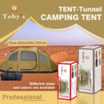 چادر کمپینگ 6 تا 8 نفره توبیز مدل Tunnel Tent