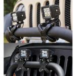 BLACK WHALES 2 to 3 INCHES OFFROAD LIGHTS TUBE CLAMP MOUNT (3)