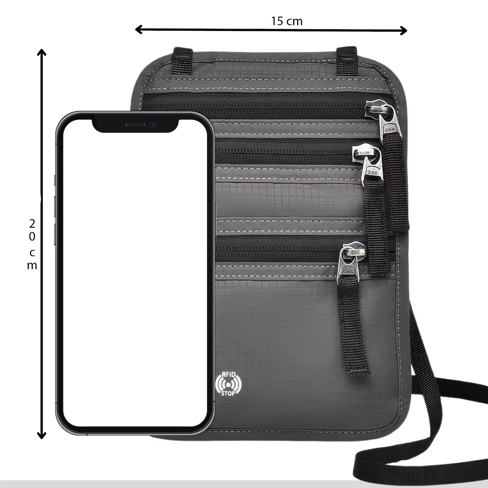 کیف پاسپورتی گردنی مجهز به فناوری پیشرفته RFID مدل A05 - Image 8