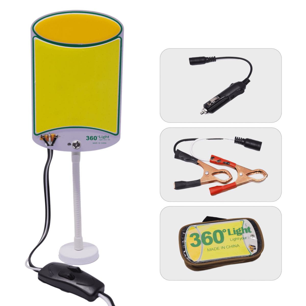 چراغ کمپینگ 360 لایت مدل TM-015 COB با استند آهنربایی