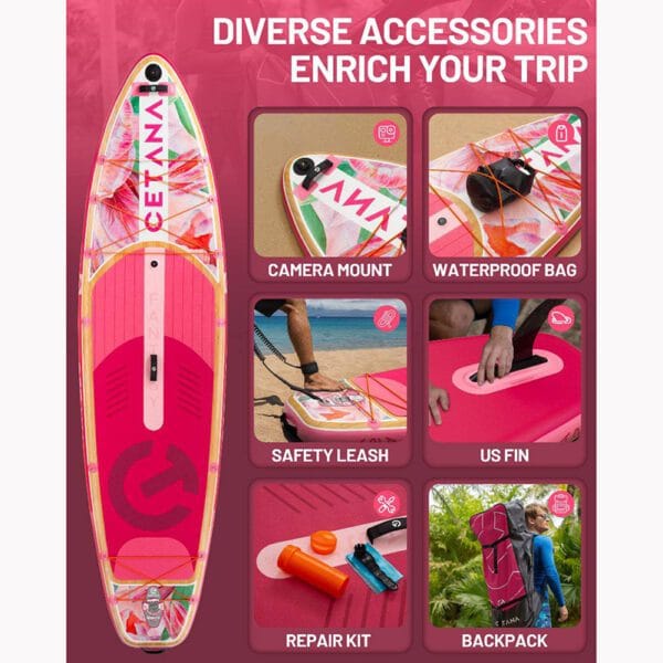 CETANA FANTASY PINK PADDLE BOARD (3)