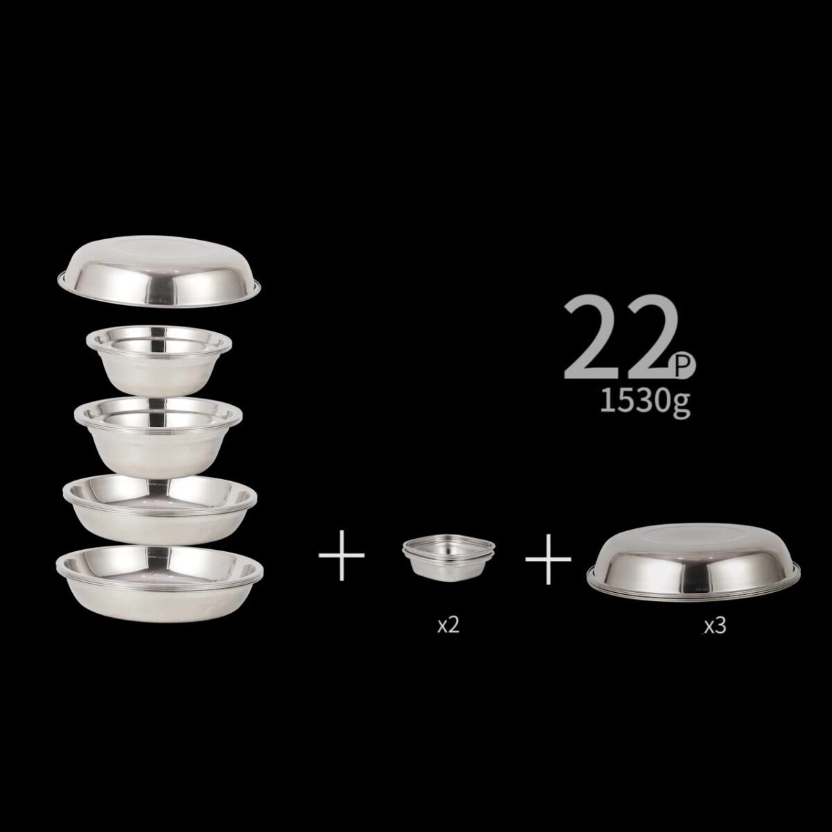 CLS 22P CAMPING TABLEWARE FAMILY PACK
