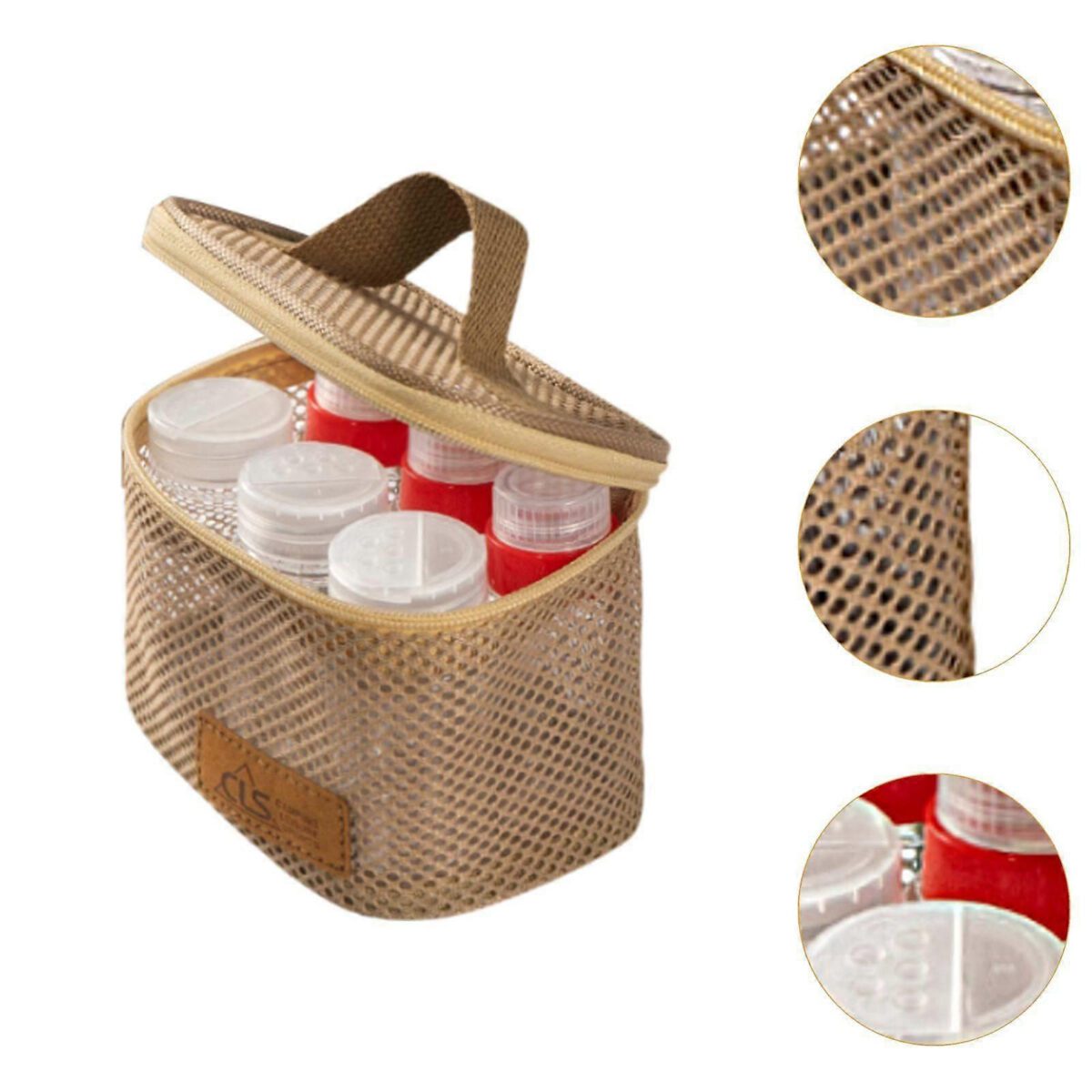 CLS 6-PIECE CAMPING SPICE SET WITH MESH CARRYING CASE