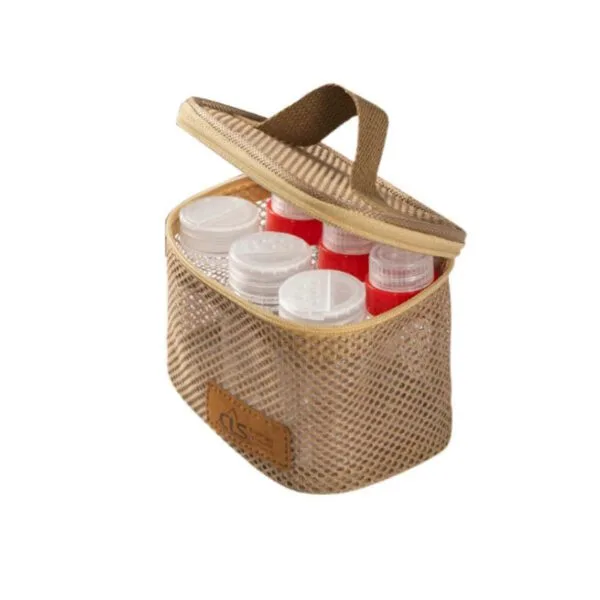 ست ادویه کمپینگ CLS مدل 6 تکه با کیف تمام مش