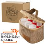 ست ادویه کمپینگ CLS مدل 6 تکه با کیف تمام مش
