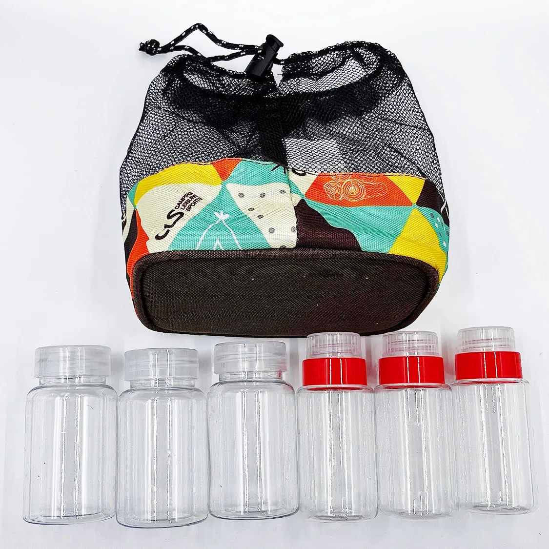 CLS 6-PIECE CAMPING SPICE SET WITH SEMI-MESH CARRYING CASE