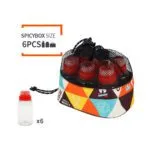 ست ادویه کمپینگ CLS مدل 6 تکه با کیف نیمه مش