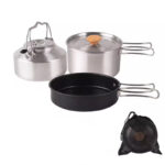 CLS OUTDOOR STAINLESS STEEL POT SET CAMPING