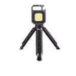 چراغ تاکتیکال کمپینگ مدل COB Rechargeable Keychain Light W5130 همراه با سه‌پایه