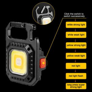 COB RECHARGEABLE KEYCHAIN LIGHT W5130 WITH TRIPOD