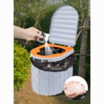 توالت سفری تاشو مدل Folding Toilet همراه با پد