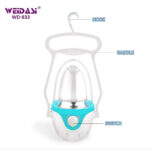 لامپ شارژی فانوسی ویدایسی مدل WD-833