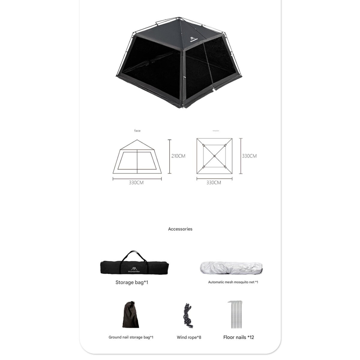 سایبان اتوماتیک 4 نفره Mountainhiker مدل SZK980