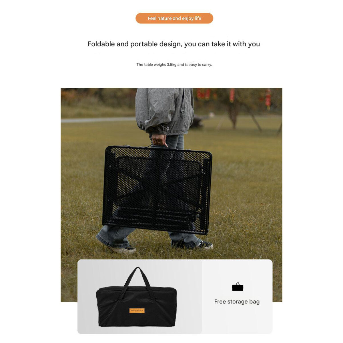 میز فلزی تاشو کمپینگ Mountainhiker مدل Net Table