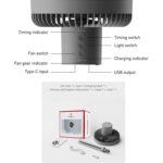 مینی پنکه شارژی کمپینگ توبیز مدل CPL T16 - Image 6
