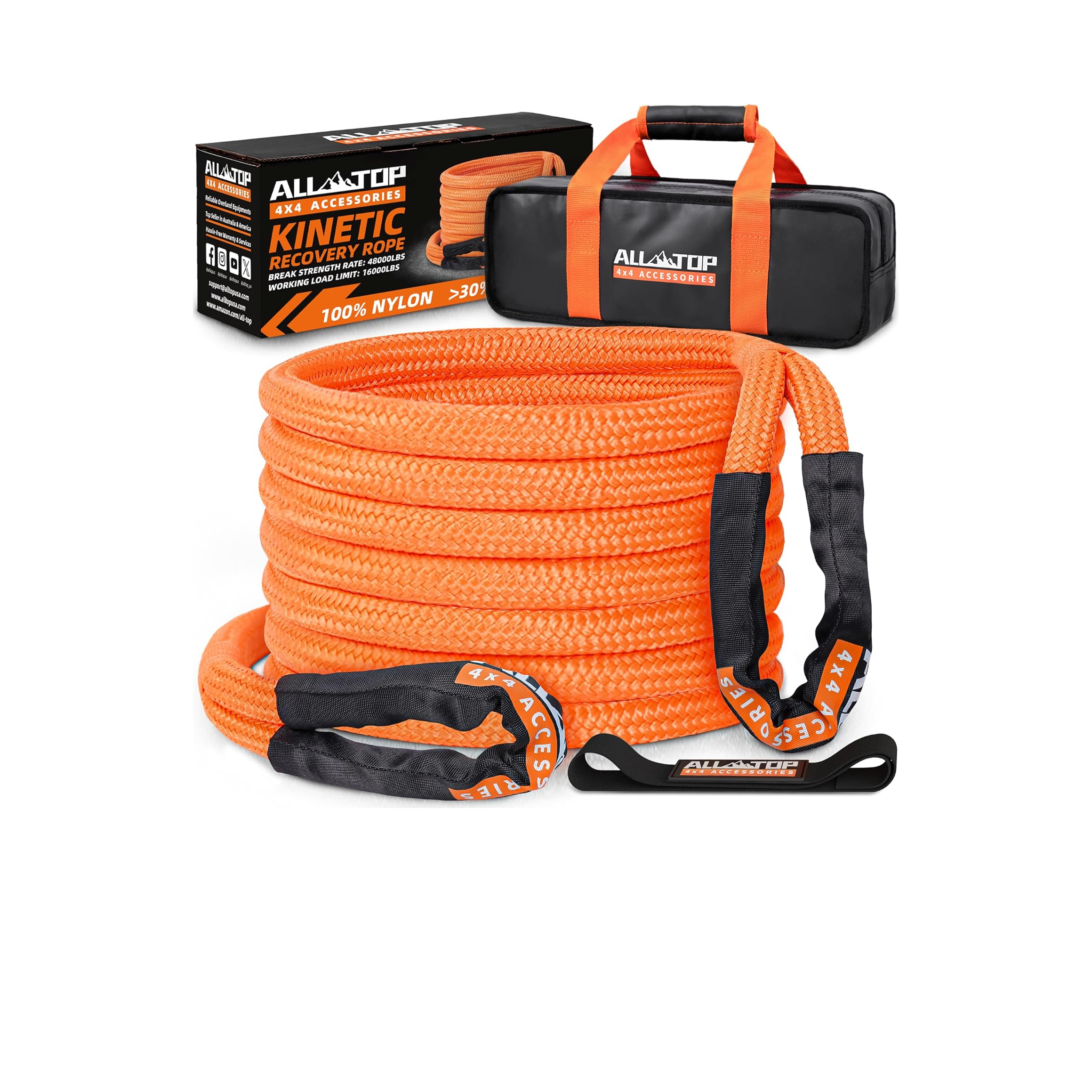 ALL-TOP KINETIC RECOVERY ROPE, 14ton (7) طناب نجات آفرود ALL TOP مدل 14 تن