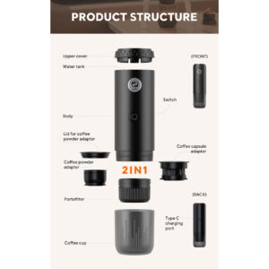 قهوه ساز شارژی ایکافیلا مدل 2in1